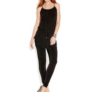 Michael Kor silver chain necklace jumpsuit